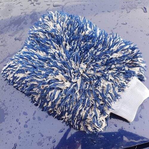 Car Wash Glove Coral Mitt Soft Double Sided Anti-scratch For Car Wash Multifunction Thick Cleaning Glove For Car Cleaning Tools