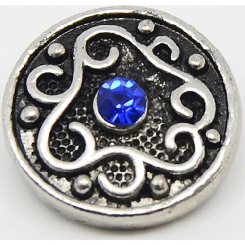 Single Rhinestone Metal Snap Button Charm For Women Men Fashion Jewelry