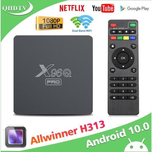 X96Q PRO QHDTV iptv box Smart tv box Android 10 Allwinner H313 2.4G&5G Dual WiFi 4K Full HD H.265 Smart tv Set top box X96 iptv