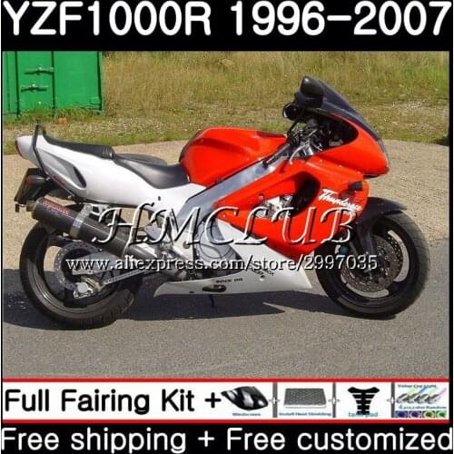 Thunderace For YAMAHA YZF 1000R 2002 2003 2004 2005 2006 2007 21HC.13 YZF-1000R YZF1000R red white hot 02 03 04 05 06 07 Fairing