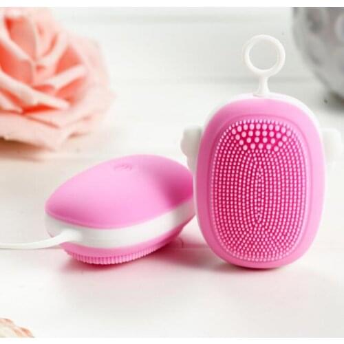 Ultrasonic silicone wash a face cleansing instrument electric automatic foaming pore cleaner cleansing instrument D157