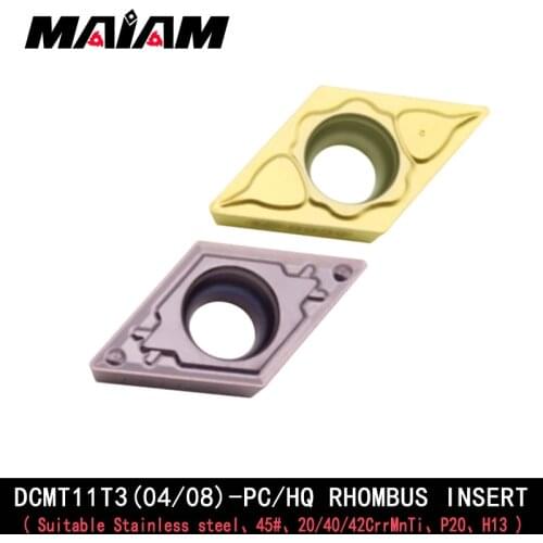 DCMT11T3 DCMT11T304 DCMT11T308 insert DCMT Rhombus turning tool sduc sducr sducr11 turning tool rod insert k11 dcmt11 PC HQ