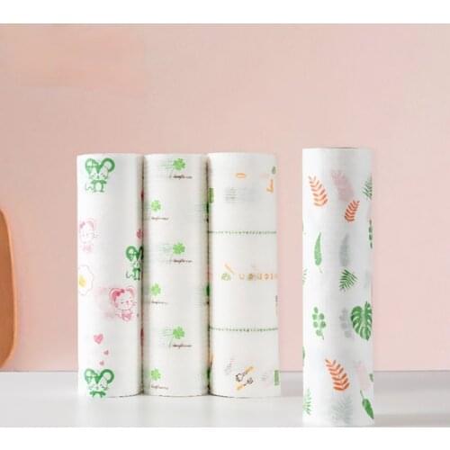 50 Pcs/Roll of Reusable Lazy Rags Kitchen Cleaning Dish Cloth Hand Towel Rolls Organic Dish Cloth Bamboo Towels