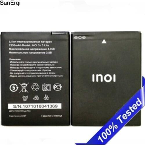 1PCS Battery For INOI 3 Lite INOI3 2250mAh Mobile Phone Batterie Bateria
