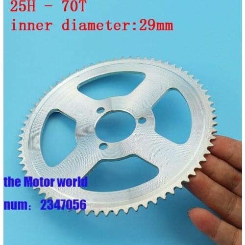 Free shipping 47, 55, 60, 65 and 47 and 55 t 60 tons of 25H 29mm 70t tooth rear wheel blades e gas scooter 47CC 49CC mini moto