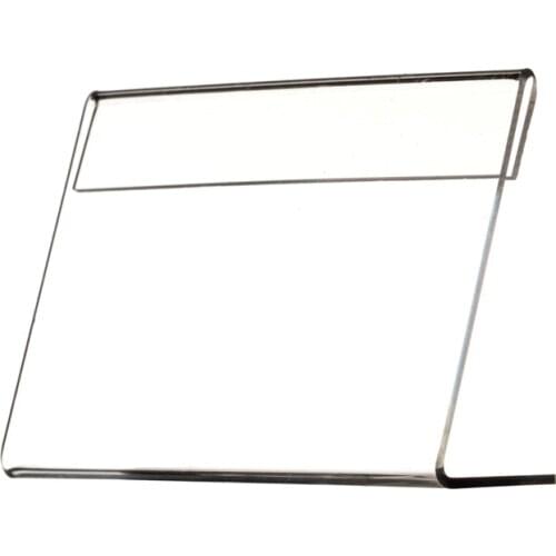 Clear Acrylic T1.3mm Plastic Table Sign Price Tag Label Display Paper Promotion Card Holders L Stand 50pcs On Countertop