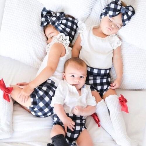 2021 Newborn Plaid Rainbow Bummies Boys Girls Shorts Floral Baby Bloomers Summer Kids Solid Leggings With Girls Turban Headband