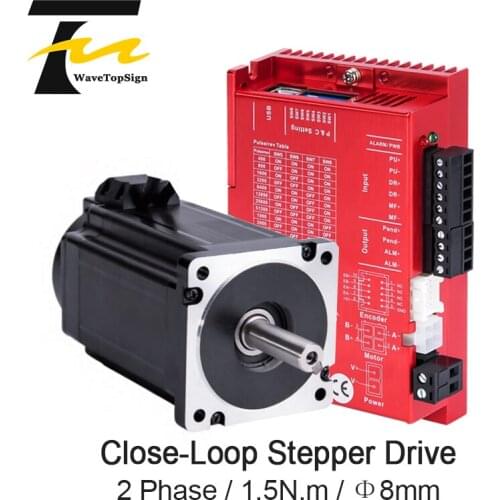 2Phase NEMA23 Closed Loop Stepper Motor 1.5Nm YK257EH76E1 Shaft Diameter 8mm With Driver SSD2505M-C531