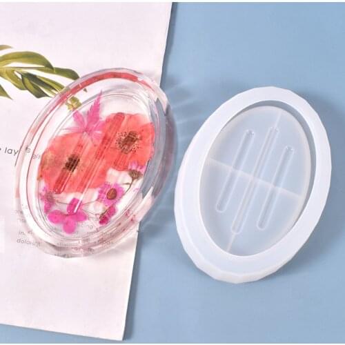 Soap Holder Resin Mold Soap Dish Silicone Molds DIY Bathroom Decoration Rolling Tray Mold