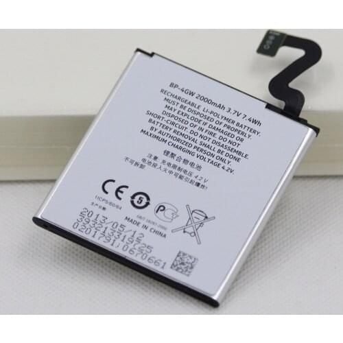 ISUNOO 20pcs/lot BP-4GW replacement Battery For Nokia Lumia 920 920T BP 4GW BP4GW Mobile Phone internel battery 2000mah