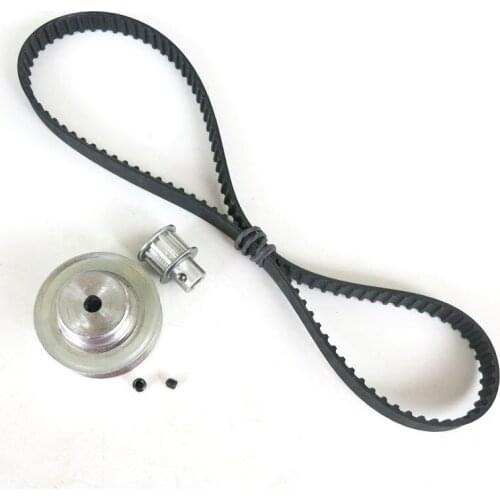 1:2.4 Deceleration timing belt pulley set, aluminum alloy timing pulley belt, mechanical transmission device ID6mm