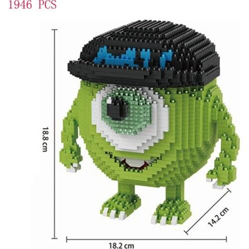 Hot classic cartoon Monsters, Inc. University Mike Wazowski figures model bricks minicraft micro diamond blocks toys child gift