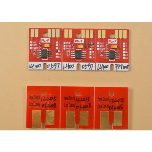 Mimaki LH-100 chips for Mimaki UJF3042 permanent chips LH100 spc 0597 BK C M Y WH PR auto reset chips
