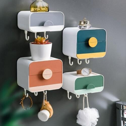 Soap Box Suction Cup Wall-mounted Soap Rack Drain Home Bathroom Organizer and Storage Waterfall Drainage Soap Tray for Bathroom