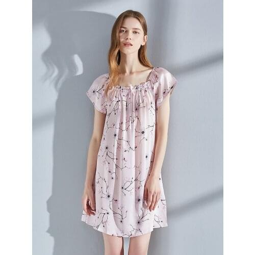 16Momme Real Silk Nightgown for Women Bedroom Sleepwear Bedgown Nightdress Ladies 100% Natural Silk Nightdress Robes Dormir Wear