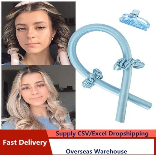 Heatless Curling Rod Headband No Heat Curls Ribbon Hair Rollers Sleeping Soft Headband Hair Curlers DIY hair rollers dropshippin