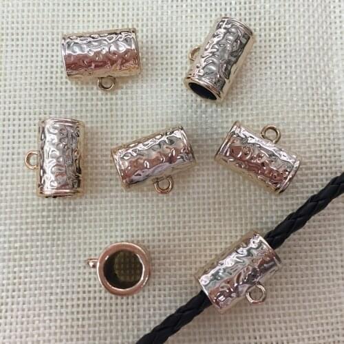 UV Plated Gold Color Rope Slider Plastic 18*6mm, 20pcs For Necklace/Bracelet/Scarf Accessories DIY