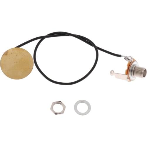 Durable 1 Set Adhesive Violin Piezo Pickup Transducer With Jack Socket