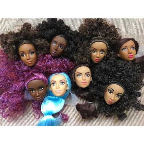 Rare Global Limited Edition Doll Head Black Skin Princess Doll Head Girl DIY Dressing Hair Toys Favorite Collection