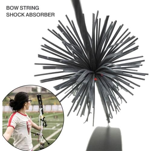 1pcs/2pcs Rubber Black Bowstring Shock Absorption Bow String Silencer Soft Cat Whisker Archery Field DIY