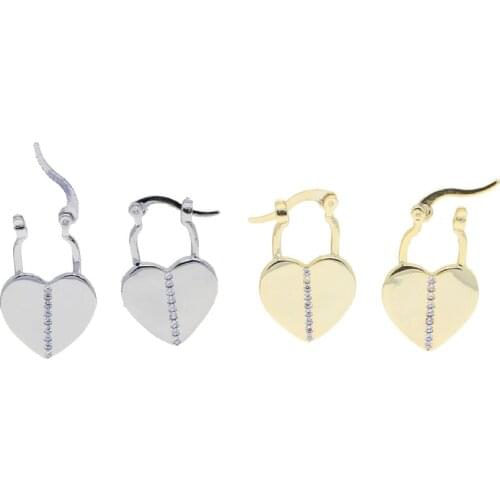 Heart Shaped Lock Earring 2021 Valentines Day Gift Fashion Jewelry For Women Girlfriend