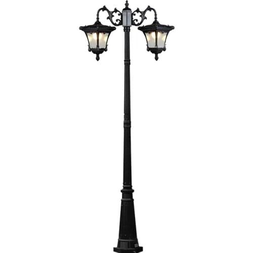 LED street lamp European style retro waterproof garden lamp outdoor villa lawn community high pole landscape lamp street light