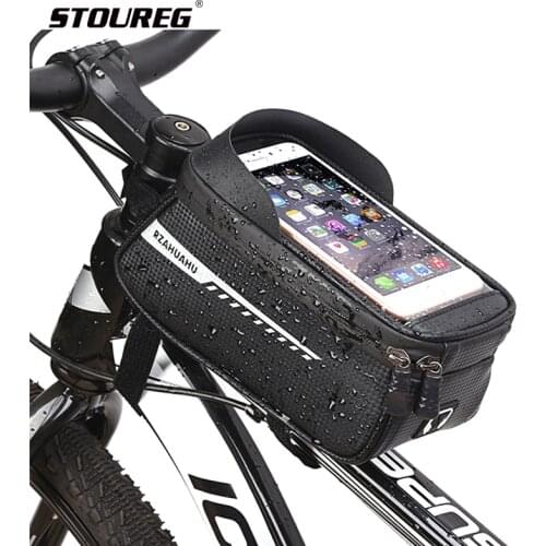 Rainproof Bicycle Front Frame Phone Bag,Mountain Road Bike Top Tube Bag,Riding Pannier Saddle Bag For Bicycle Accessories