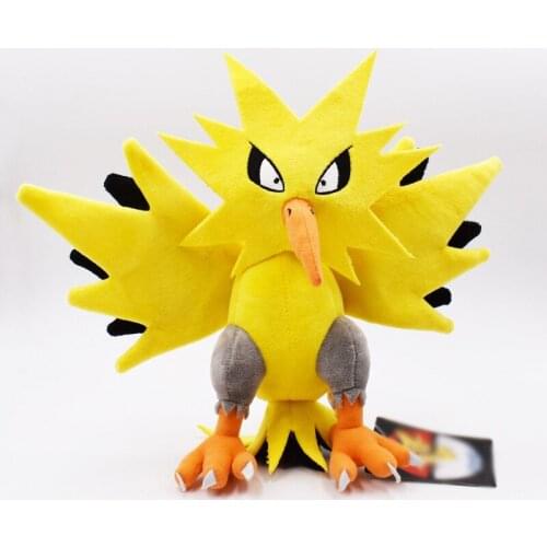 20cm Japan Game Anime Pokemon Zapdos Plush Toy Animal Stuffed Doll Kawaii Kids Gift