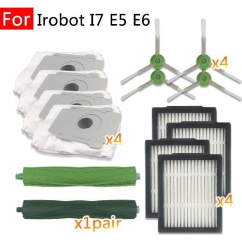 Replacement Home Accessories For IROBOT Roomba I7 E5 E6 Parts Vacuum Cleaner Attachment Hepa Filter Main Side Brush Dust Bag