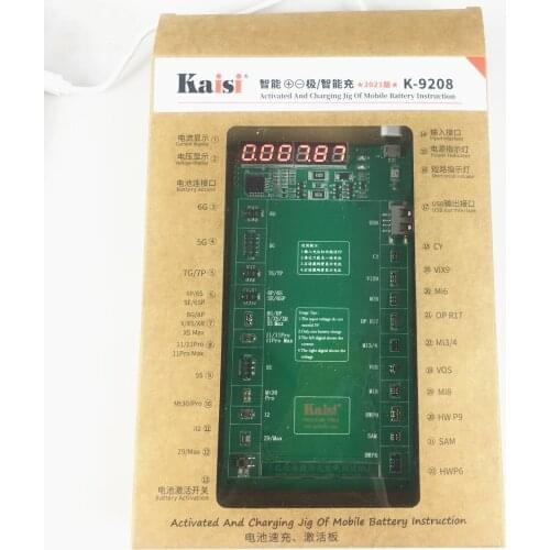 Kaisi K-9208 Battery Activation Charging Board With USB Cable For IPhone 5-8 X XS XR XSMAX 11 11PRO MAX Samsung Huawei VIVO Tool