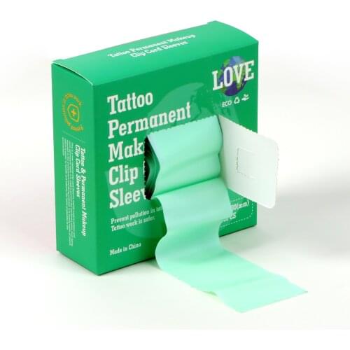 100 Pcs Disposable Degradable Tattoo Clip Cord Sleeves Covers Roll for Tattoo Accessories Supplies TC121