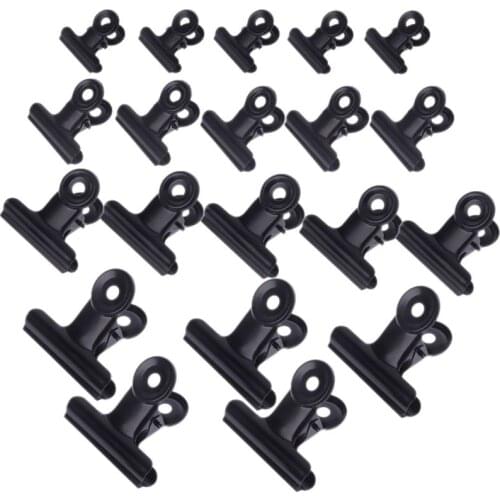 5 Pcs Bulldog Letter Clips Stainless Steel Black Metal Paper File Binder Clip Stationary Office Supplies