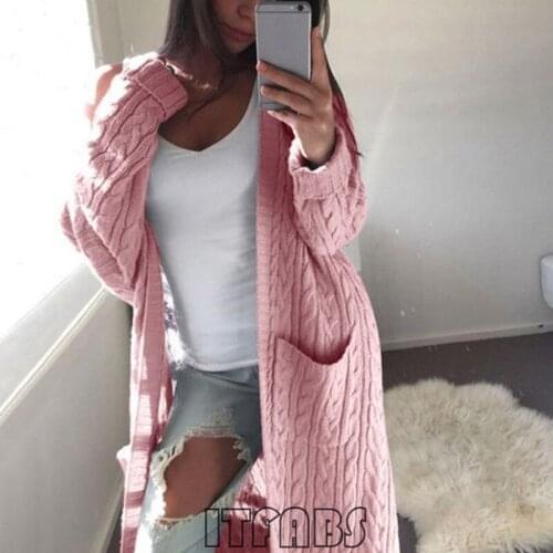 Women Autumn Winter Ladies long Sleeve Knit Cardigan Femme Casual Loose Knitted Harajuku Sweater Fashion vintage Coat streetwear