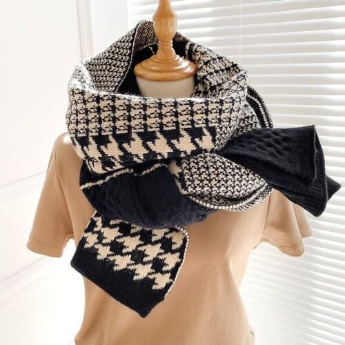 Winter Cashmere Scarf Lady Design Warm Pashmina Blanket Knitting Scarves Women Shawl Female Decoration Thick Foulard 2021 New