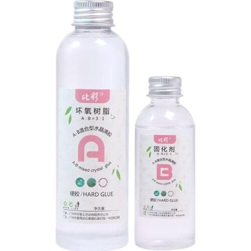 1 Set Clear Resin Epoxy High Adhesive 3:1 AB Crystal Glue Resin Jewelry Making