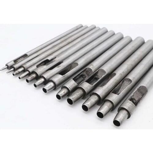 1pcs DIY Handmade Round Hollow Drilling Leather Punching Tools Belt Punches Handicraft Puncher Leather Tool 0.5mm-5.5mm