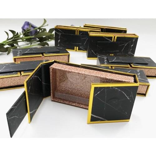 10/30/100Pcs Colorful Marbel Lashes Boxes For False Mink Eyelashes Print Private Logo Mangetic Empty Packaging With Clear Tray