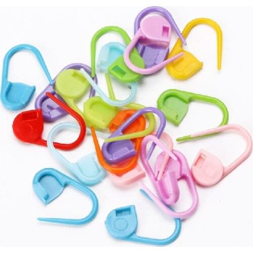 20Pcs Colorful Knitting Stitch Markers Crochet Locking Tool Craft Ring Holder