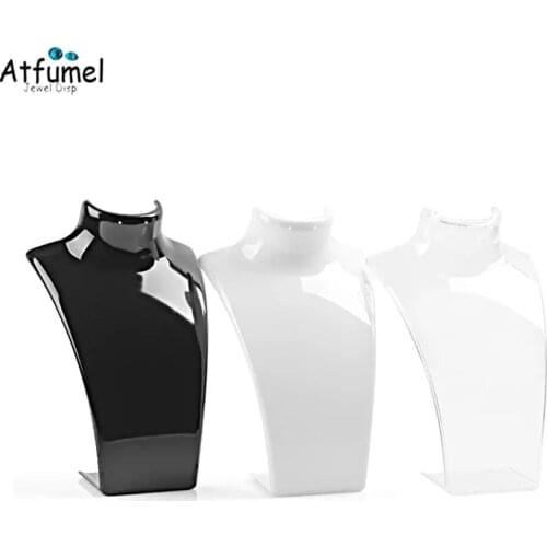 3 x Fashion Acrylic Jewelry Necklace Storage Box Earring Jewelry Organizer Display Bust Holder Wedding Jewelry Stand Shelf