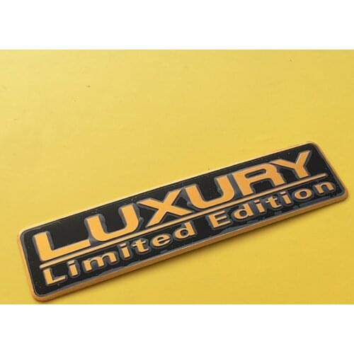 3D Yellow Metal LUXURY Auto Trunk Rear Fender Emblems Badge Decal Sticker Car Accessories