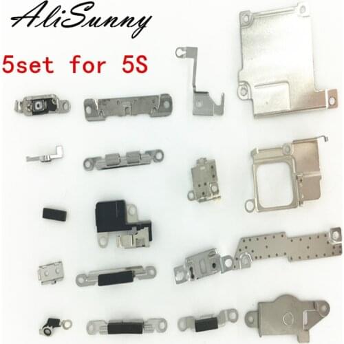 AliSunny 5set inner Metal Bracket Kit Set Holder for iPhone 5S Inside Small Parts Shield Plate Replacement Parts