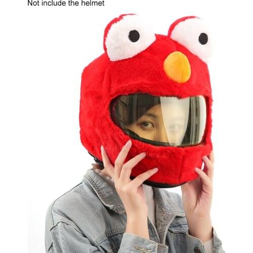 Cartoons Helmet Cover Innovative Coral Fleece Motorcycle Helmet Cover For Outdoor Fun Personalized Riding Motorbike Accessories