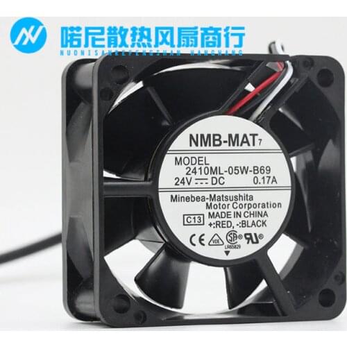For Original Japan NMB 2410ML-05W-B69 6025 24V 0.17A Inverter Cooling Ball Fan