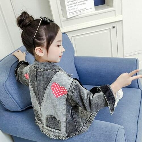 Girl denim jacket childrens top