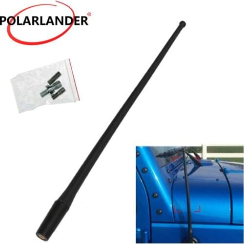 13 Inch Flexible Rubber Black Accesseries Parts Radio FM Signal Bosster Amplifier Antenna SUV Car For Jeep Wrangler 07-16