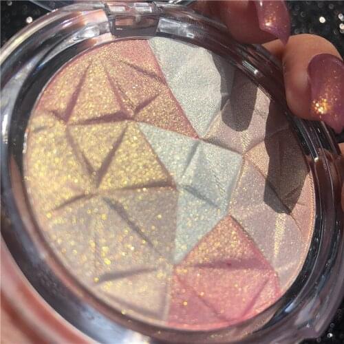 Highlighter Palette Face Makeup Shimmer Powder Highlighter Palette Base Illuminator Highlight Face Contour Golden Bronzer