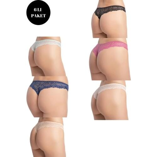 LUXXA 6LI LACE DETAILED WOMAN PANTIES KIT