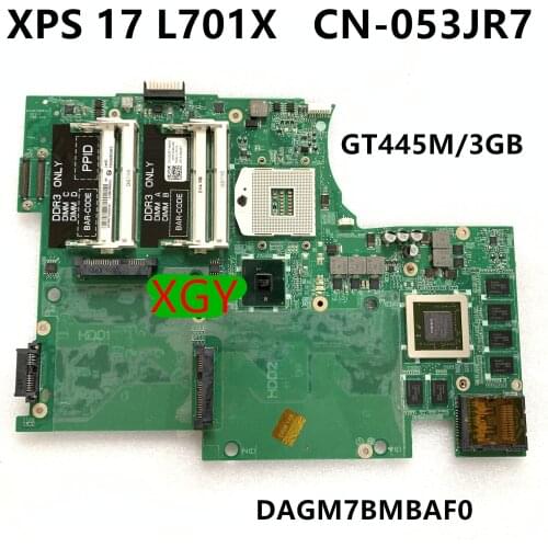 FOR DELL XPS 17 L701X motherboard 53JR7 DAGM7BMBAF0 GT445M 3G 100% Test ok