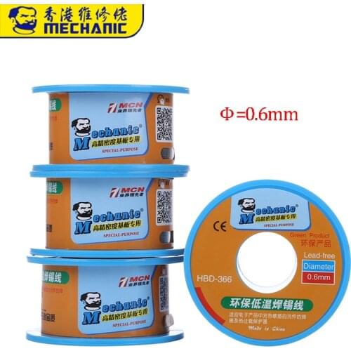 MECHANIC Lead-Free Solder Wire 0.6mm Sn42/Bi58 Lead-Free Welding Tin Soldering Wire