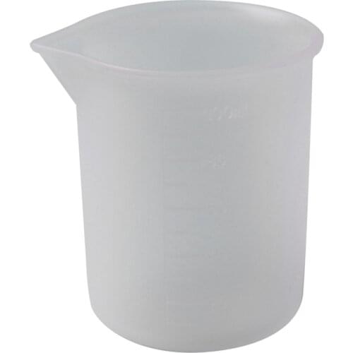 100ml Silicone Measuring Cup White Crystal Epoxy Resin Measuring Cup with Scale DIY Kitchen Cake Baking Mold Tool Measuring Cups
